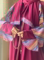 عباية شرشف سستة أحمر عنابي من القطن و القطن المغزو...