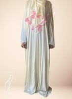 شرشف صلاة اوف وايت سستة اويا وردي تركي يدوي