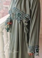 شرشف صلاة لاجور لف أخضر فاتح بكروشيه ترتر يدوي فاخ...