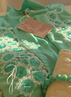 شرشف صلاة لف تيفني ستان مزين بأويا تركي يدوي من لا...