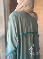 شرشف صلاة سحاب فستقي كروشيه يدوي طرحة منفصلة