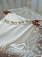 شرشف صلاة لف أوف وايت اويا ذهبي