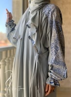 شرشف صلاة لف رسم باتيك أزرق باستيل الطرحة مثبتة