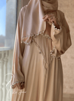 شرشف صلاة بيج سستة مزين بالكروشيه و الورد الاويا