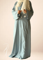 شرشف صلاة سحاب ازرق كروشيه يدوي