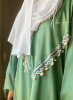 شرشف صلاة سستة سحاب أخضر وكروشيه