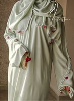 شرشف صلاة بسستة اخضر باستال كروشيه احمر يدوي فاخر