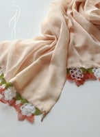 طرحة أويا ورد بوال خربزي سكري فاتح