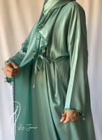 شرشف صلاة لف تفني اخضر بالكروشبه و الورد الاويا ال...