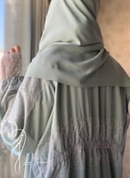 شرشف صلاة سستة دانتيل اخضر مع رمادي