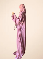 شرشف صلاة سستة وردي مزين بالكروشيه و الورد الاويا