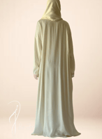 شرشف صلاة اويا ورد وردي لف اوف وايت و الطرحة مثبتة