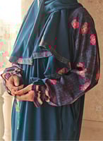 شرشف صلاة لف رسم باتيك كحلي بترولي مع فوشي