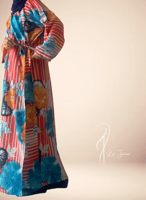 شرشف صلاة لف مخطط احمر