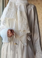 شرشف مرد لف دانتيل أبيض طرحة لينين