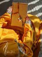 شرشف صلاة لف بارد اصفر مزين ورد اويا تركي يدوي من...