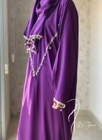 شرشف صلاة سستة موف مزين بالكروشيه و الورد الاويا