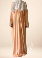 شرشف صلاة لف وردي على خربزي كروشيه يدوي الطرحة منف...