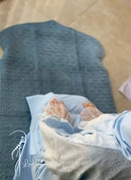 شرشف مرد سماوي ازرق دانتيل طرحة مثبتة.