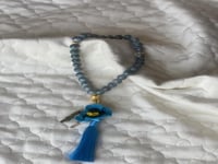 سبحة 33 مزينة بوردة أويا كروشيه