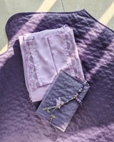 شرشف صلاة لف بنفسجى مزين بالاويا اليدوي