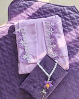 شرشف صلاة لف موف مزين بالاويا الابيض و البنفسجى