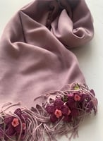 طرحة قطن بكروشيه ورد