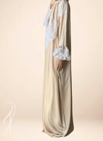 152001 شرشف صلاة بيج دانتيل سحاب و الطرحة مثبتة