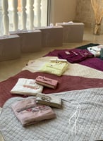 مجموعة 5أطقم شراشف لف كروشيه قطن