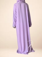 شرشف صلاة بنفسجي لف مزين بالكروشيه و الورد الاويا