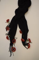 طرحة بكروشيه اويا تركي اسود