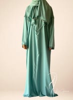 117001 شرشف صلاة سحاب سماوي مزين بالكروشي يدوي و ا...