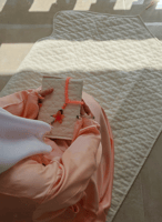 شرشف صلاة سستة خربزي باستيل بالكروشيه و الورد الاو...