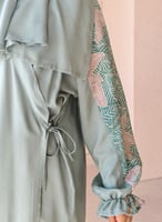 شرشف صلاة لف رسم باتيك أخضر باستيل فخم