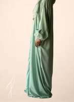 شرشف صلاة دانتيل تفني سحاب و الطرحة مثبتة.