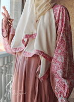 شرشف صلاة لف رسم باتيك باستيل بصلي الطرحة مثبتة