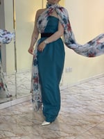 فستان تفتا و شال درابيه حرير فرنسي