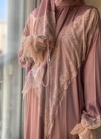 شرشف صلاة دانتيل سحاب دستي بينك على بني