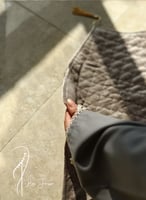 شرشف صلاة سستة رمادى مزين بالكروشيه فخم من لاجور