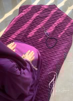 شرشف صلاة سستة موف مزين بالكروشيه و الورد الاويا