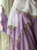 شرشف صلاة سستة موف فاتح كروشيه اويا يدوي واويا طرح...