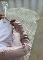 شرشف صلاة لف وردي كروشيه يدوي طرحة منفصلة