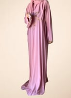 شرشف صلاة سستة وردي مزين بالكروشيه و الورد الاويا