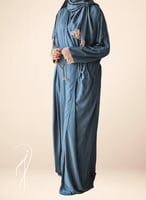 شرشف صلاة لف ازرق تركوازي كروشيه فاخر و مميز