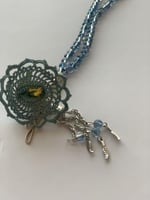 سبحة ٩٩ اخضر مزينة بوردة أويا