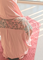 شرشف صلاة لف رسم باتيك بنك خربزي بنقشة اخضر و خربز...