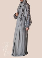 شرشف صلاة لف رسم باتيك رمادي من لاجور