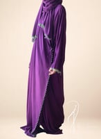 شرشف صلاة لف موف مزين بالكروشيه و الورد الاويا