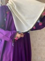 شرشف صلاة بسستة بنفسجي كروشيه بجيب