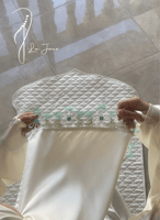 شرشف صلاة سكري سستة اويا اخضر و سماوي تركي يدوي